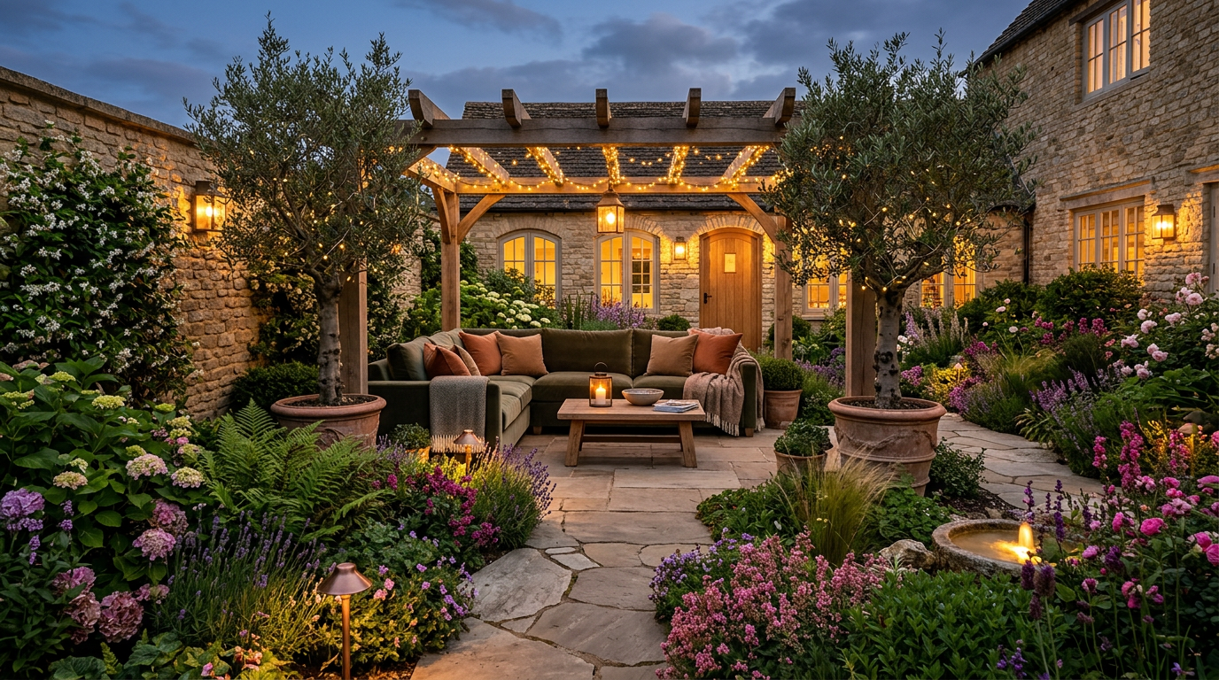 Cosy courtyard garden